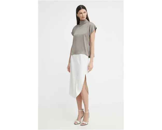 Drykorn bluza ALARIA_1 femei, culoarea verde, neted, 130065 87517