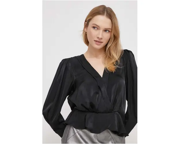 Dkny bluza femei, culoarea negru, neted