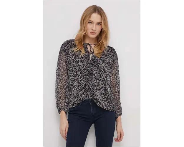 Pepe Jeans bluza Alazne femei, culoarea negru, modelator