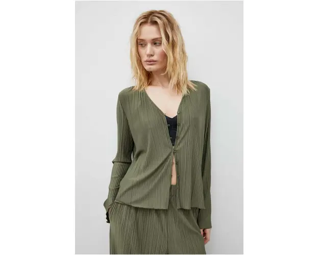 Samsoe Samsoe camasa femei, culoarea verde, slim