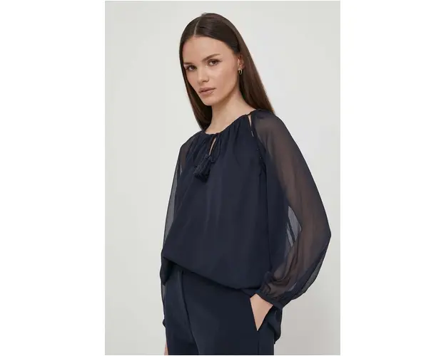 Pepe Jeans bluza femei, culoarea albastru marin, neted