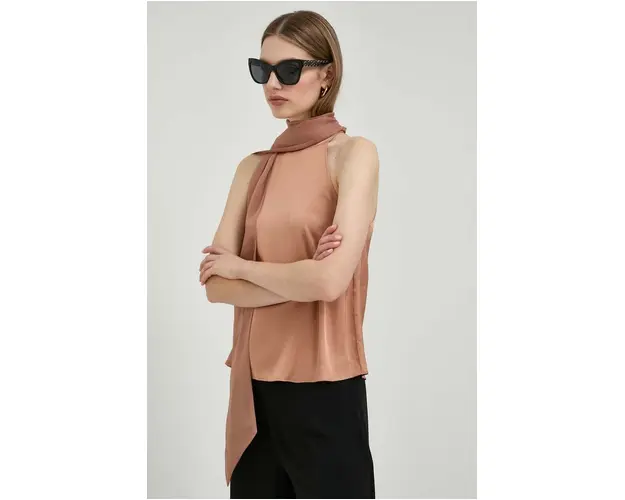 MAX&Co. top culoarea maro, uni 2416160000000