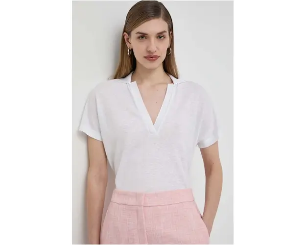 BOSS polo din in culoarea alb 50512038