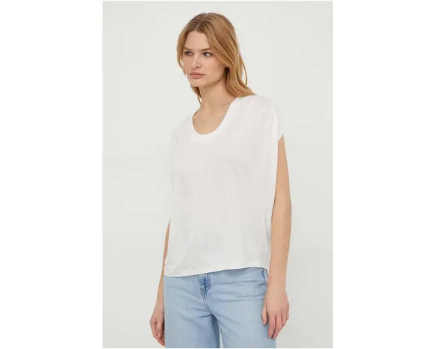 United Colors of Benetton tricou culoarea bej