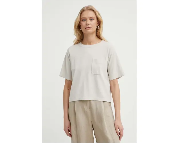 Max Mara Leisure tricou culoarea bej 2416360000000