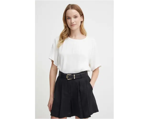 Sisley bluza femei, culoarea bej, neted