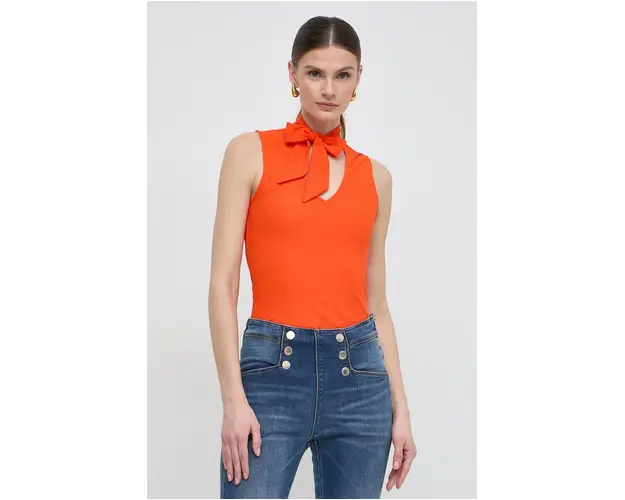 Morgan top culoarea portocaliu, neted