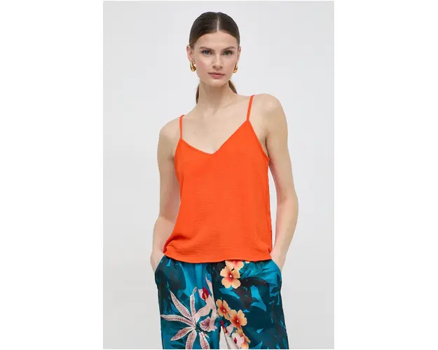 Morgan top culoarea portocaliu, neted