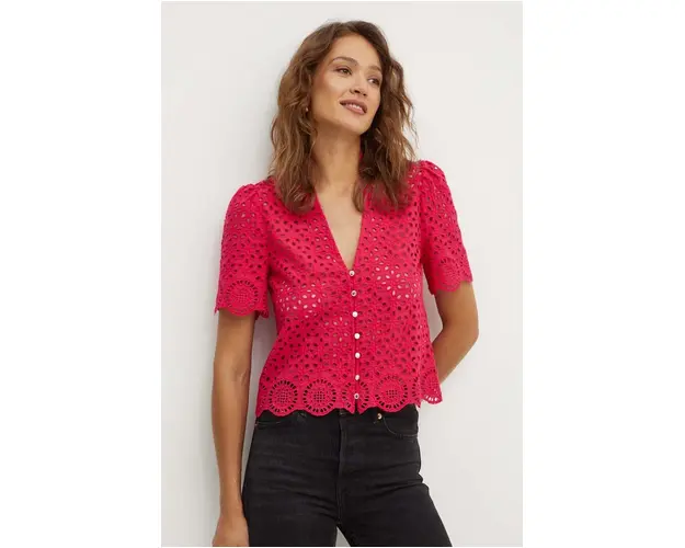 Morgan camasa din bumbac CFLAM femei, culoarea roz, regular, CFLAM