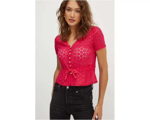 Morgan camasa DATE femei, culoarea roz, regular, DATE