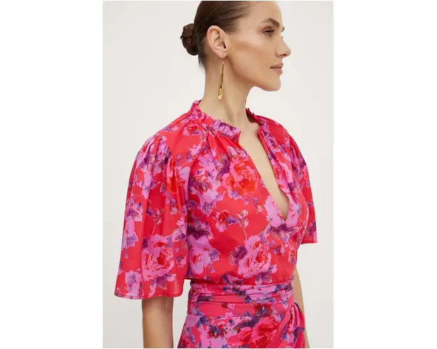 Morgan bluza din bumbac OMELO.F femei, culoarea roz, modelator, OMELO.F