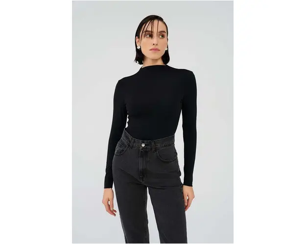 Saint Body bluza femei, culoarea negru, neted