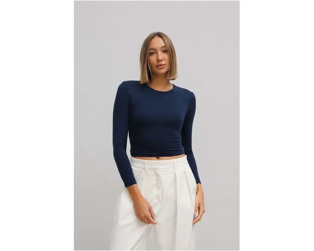 Saint Body bluza femei, culoarea albastru marin, neted