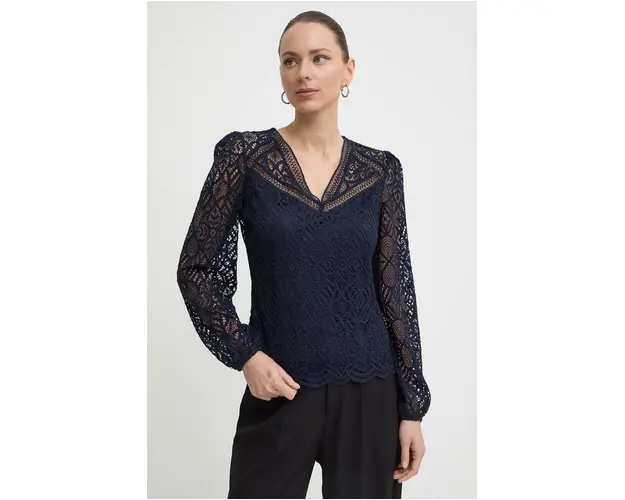 Morgan bluza TOULI femei, culoarea albastru marin, modelator, TOULI