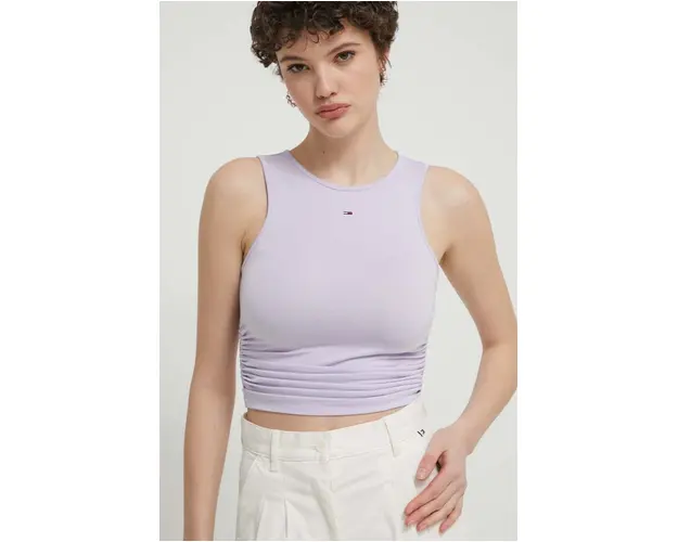 Tommy Jeans top culoarea violet DW0DW17893