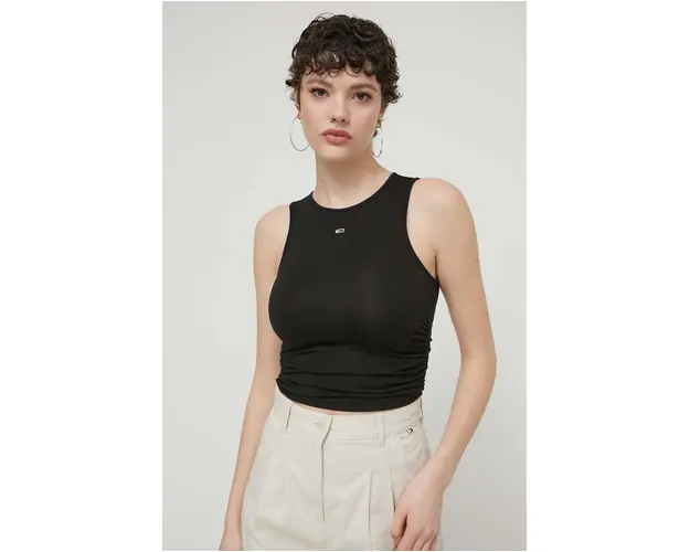 Tommy Jeans top culoarea negru DW0DW17893