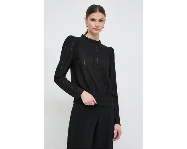 Morgan bluza femei, culoarea negru, neted