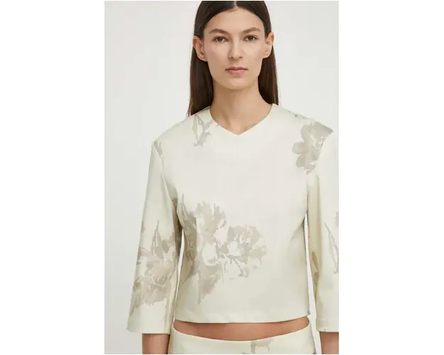 Remain bluza femei, culoarea bej, modelator