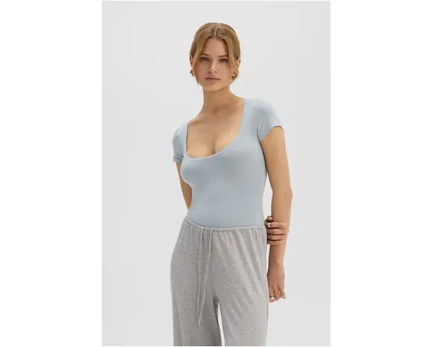 Saint Body body SCOOP NECK BODYSUIT BLUE femei, neted, SB.532