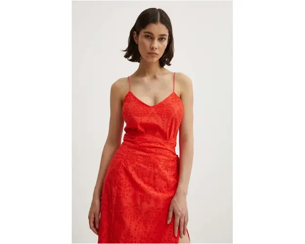 Never Fully Dressed top din bumbac Cami Top culoarea rosu, neted, NFDTO768