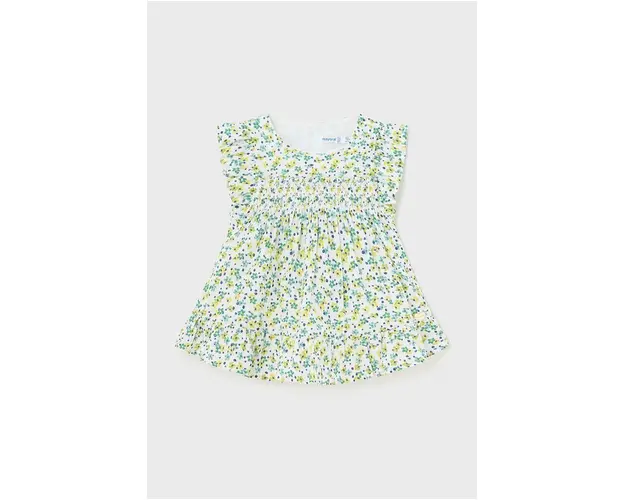 Mayoral bluza din bumbac pentru bebelusi culoarea verde, neted