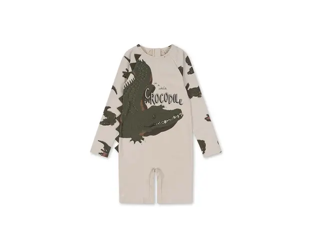Konges Sløjd costum de baie dintr-o bucata pentru bebelusi culoarea verde