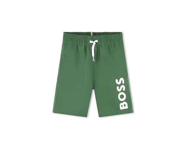 BOSS pantaloni scurti de baie copii culoarea verde
