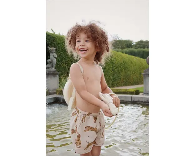 Konges Sløjd pantaloni scurti de baie copii culoarea bej