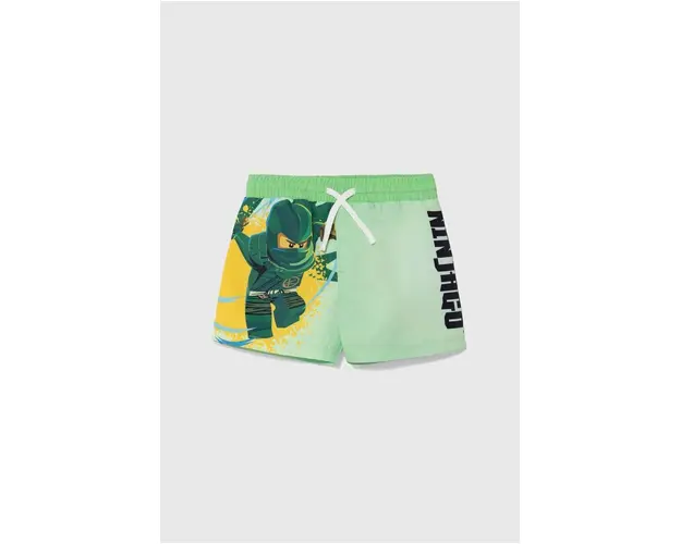 Lego pantaloni scurti de baie copii culoarea verde