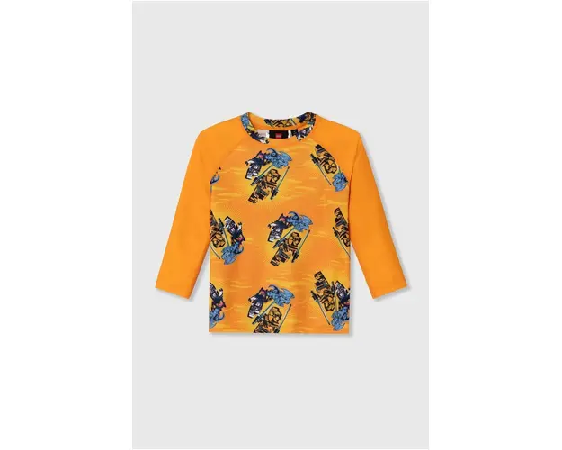 Lego longsleeve de baie pentru copii culoarea portocaliu