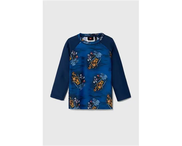Lego longsleeve de baie pentru copii culoarea albastru marin
