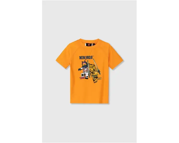 Lego tricou de inot pentru copii culoarea portocaliu