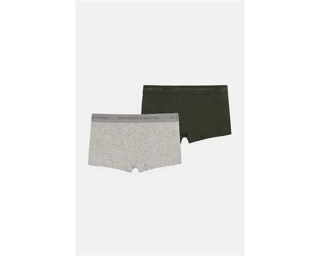 United Colors of Benetton boxeri 2-pack culoarea gri
