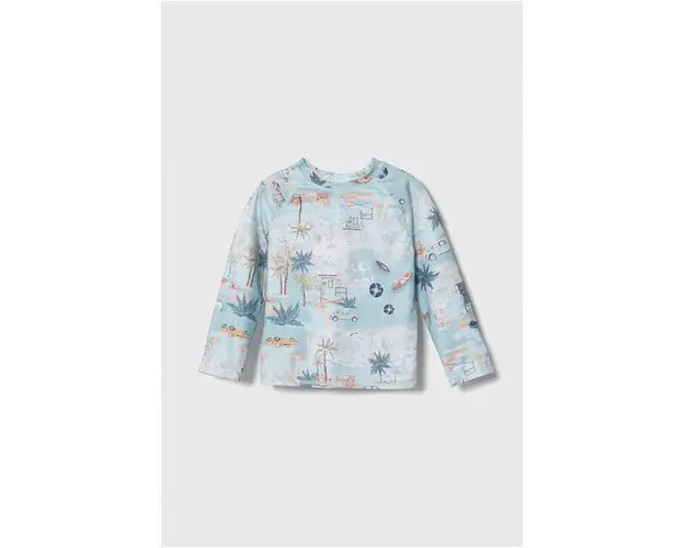 Jamiks longsleeve de baie pentru copii culoarea turcoaz