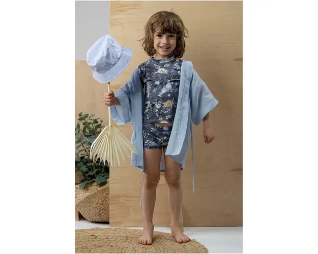 Jamiks tricou de inot pentru copii culoarea gri