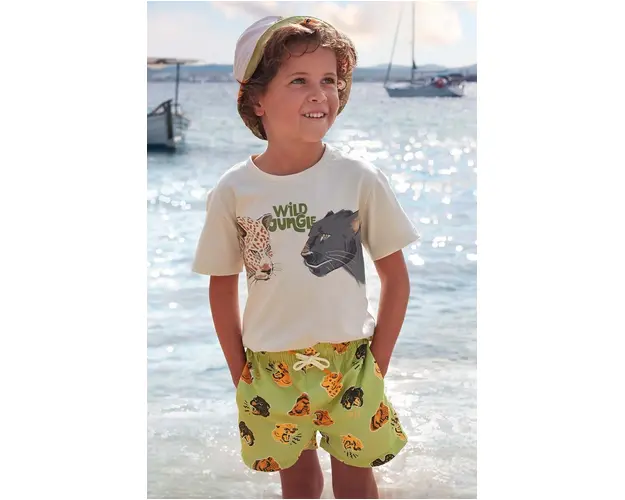 Mayoral pantaloni scurti de baie copii culoarea verde