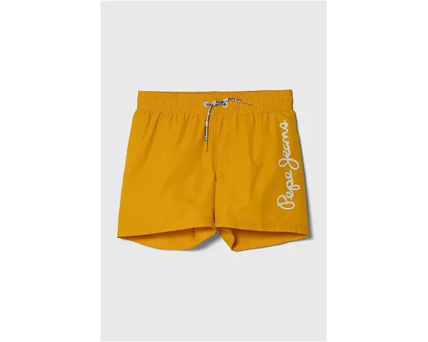 Pepe Jeans pantaloni scurti de baie copii LOGO SWIMSHORT culoarea galben