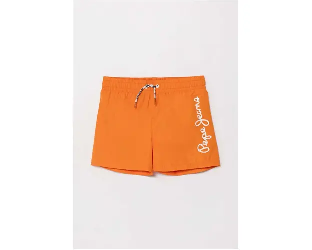 Pepe Jeans pantaloni scurti de baie copii LOGO SWIMSHORT culoarea portocaliu