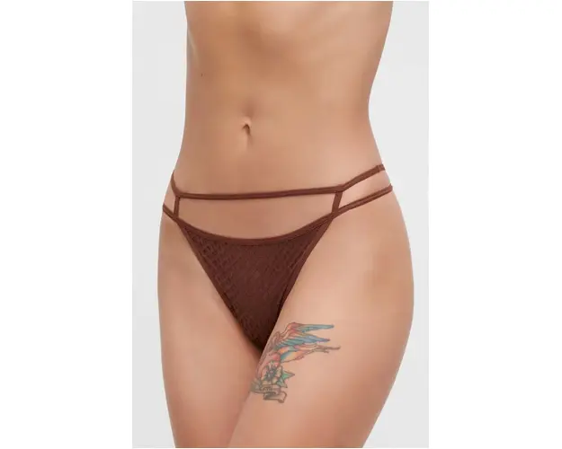 BOSS tanga culoarea maro, transparent 50510007