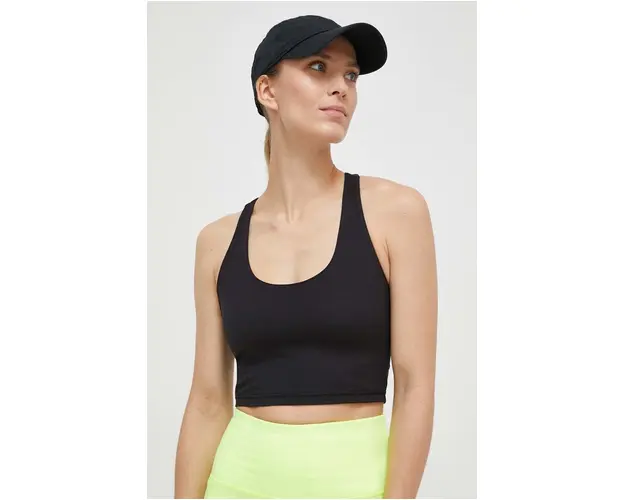 Dkny sutien sport culoarea negru, neted