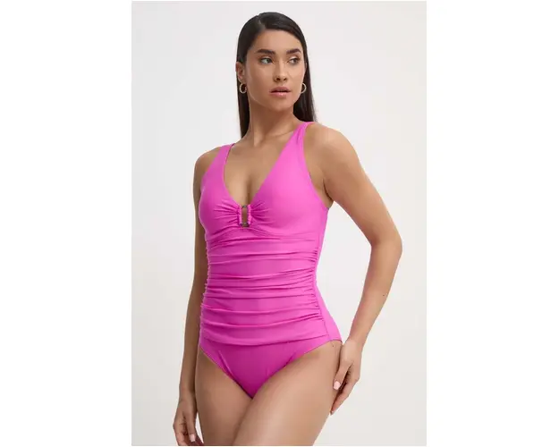 Dkny costum de baie dintr-o bucata culoarea roz, cupa usor rigidizata, DI4MS566