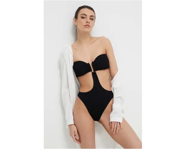 Bond Eye costum de baie dintr-o bucata culoarea negru, cupa moale