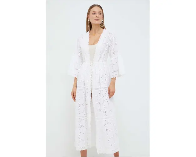 Melissa Odabash pelerina de plaja din bumbac culoarea alb