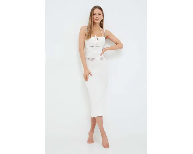 Melissa Odabash rochie de plaja din bumbac culoarea bej