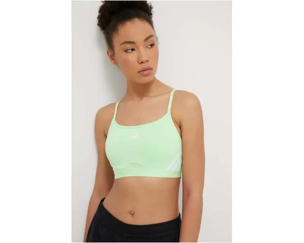 adidas Performance sutien sport Aeroreact culoarea verde IU1718