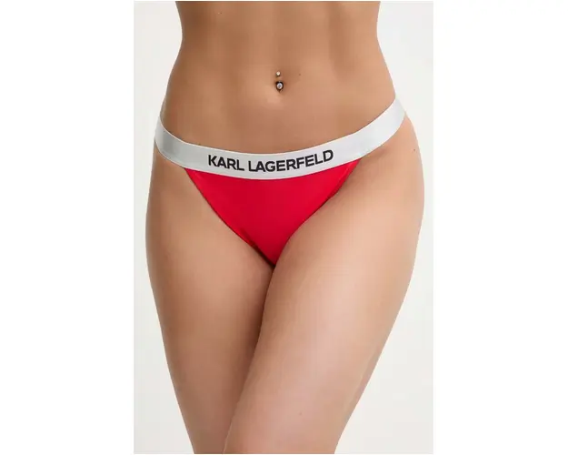Karl Lagerfeld chiloti de baie culoarea rosu