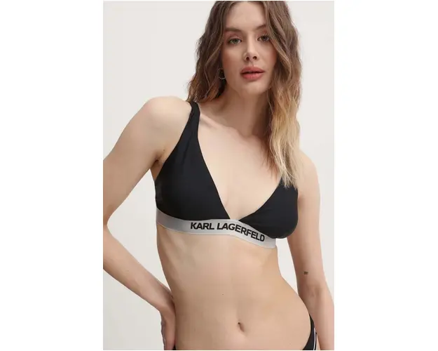 Karl Lagerfeld sutien culoarea negru, neted
