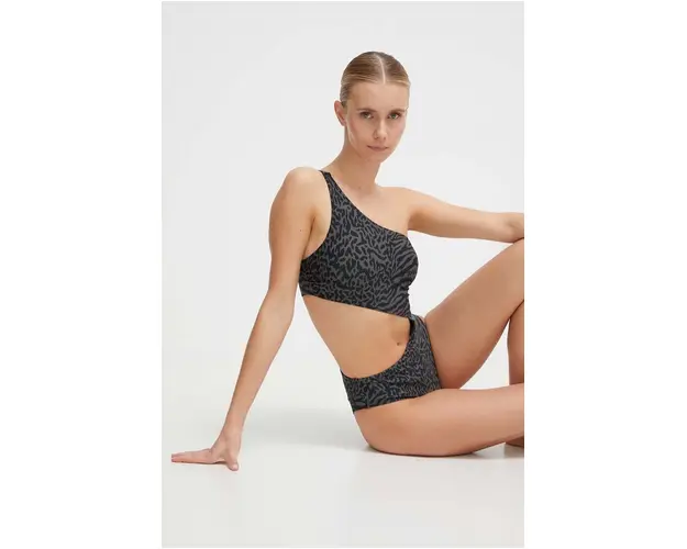 Karl Lagerfeld costum de baie dintr-o bucata culoarea verde, cupa moale