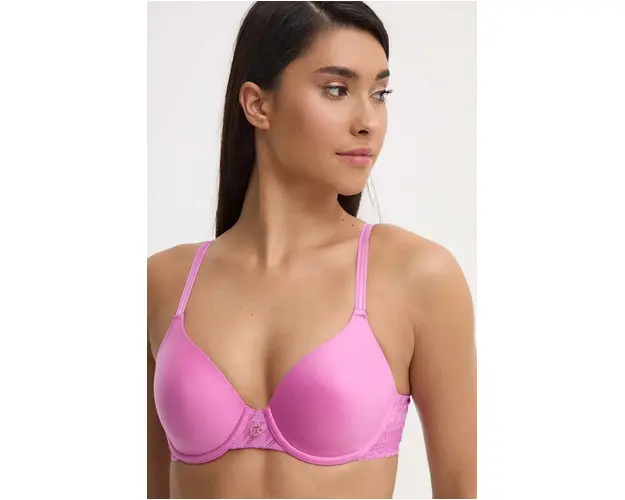 Chantelle sutien culoarea roz, dantela, neted