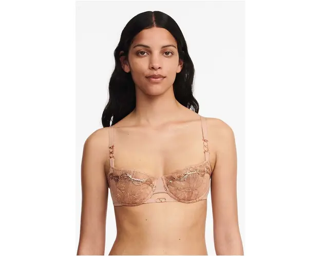 Chantelle X sutien culoarea bej, dantela, modelator